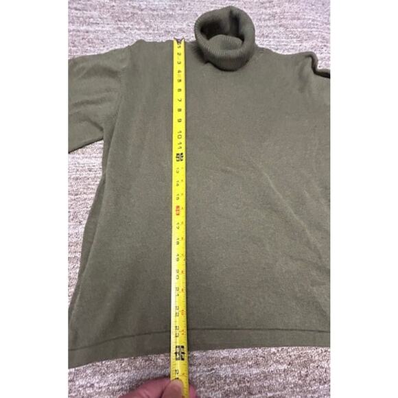 Woolrich Laurel Green 100% Cotton Turtleneck Womens Lightweight Sweater Size L - Picture 5 of 7